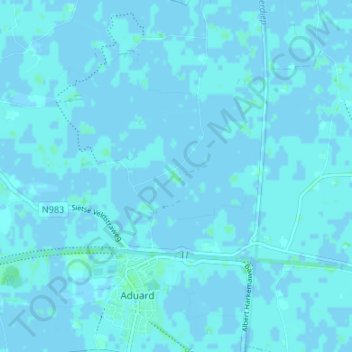 Carte topographique Fransumer Voorwerk, altitude, relief