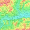 Carte topographique City of London, altitude, relief