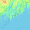 Carte topographique Five Islands, altitude, relief
