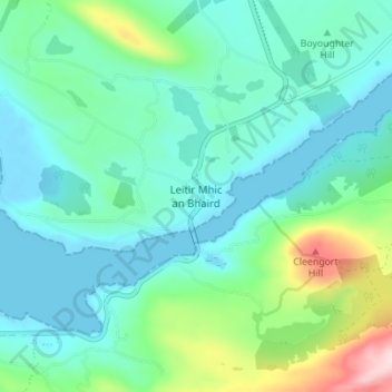 Carte topographique Lettermacaward, altitude, relief