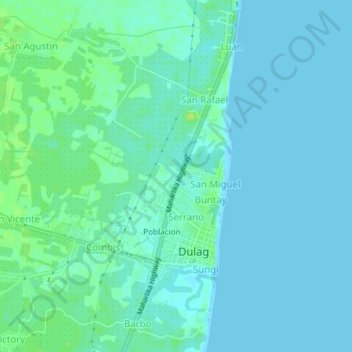 Carte topographique Highway, altitude, relief