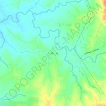 Carte topographique Malibay, altitude, relief