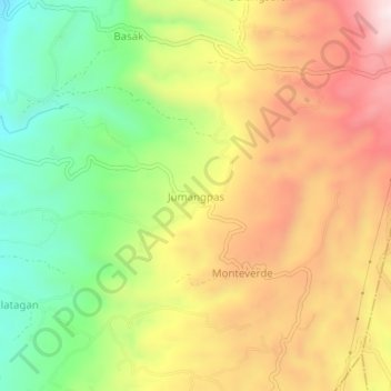 Carte topographique Jumangpas, altitude, relief