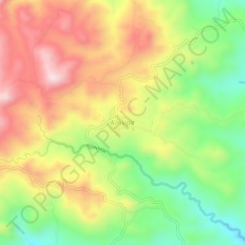 Carte topographique Amsipit, altitude, relief