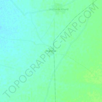 Carte topographique Hiran Khuri, altitude, relief