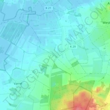 Carte topographique Bröckelbeck, altitude, relief