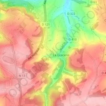 Carte topographique Les Câbles, altitude, relief