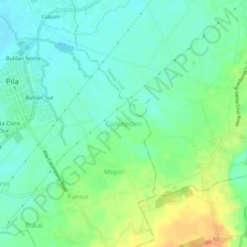 Carte topographique Concepcion, altitude, relief