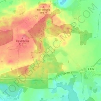 Carte topographique Jamel, altitude, relief