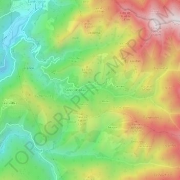 Carte topographique Gorblaou, altitude, relief