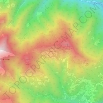 Carte topographique Alpe Camasca, altitude, relief