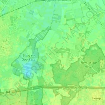 Carte topographique Winkelstraat, altitude, relief