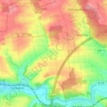Carte topographique Ruppertzaint, altitude, relief