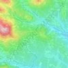Carte topographique Les Poulets, altitude, relief