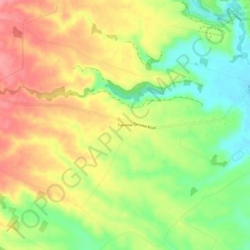 Carte topographique Fairview, altitude, relief