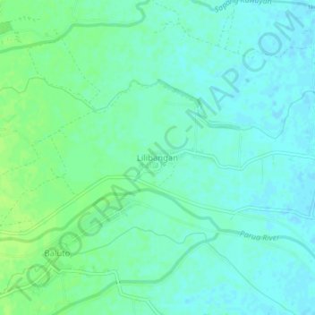 Carte topographique Lilibangan, altitude, relief