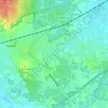 Carte topographique Look, altitude, relief