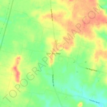 Carte topographique Sugar Tree Ridge, altitude, relief