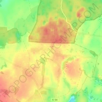 Carte topographique Neugarten, altitude, relief