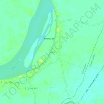 Carte topographique Selat, altitude, relief