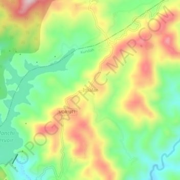 Carte topographique Ithalar, altitude, relief