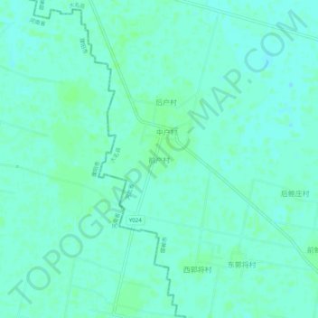 Carte topographique Qianhucun, altitude, relief