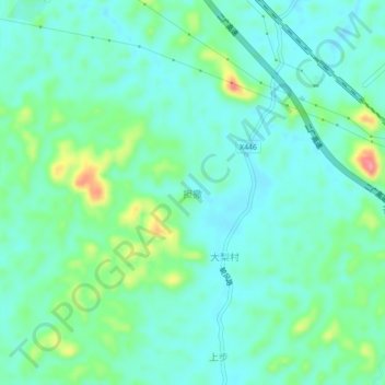 Carte topographique Dansa, altitude, relief