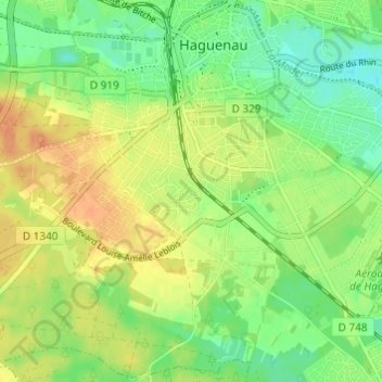 Carte topographique Galgenmuesmatt, altitude, relief