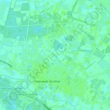 Carte topographique Muggenhoek, altitude, relief