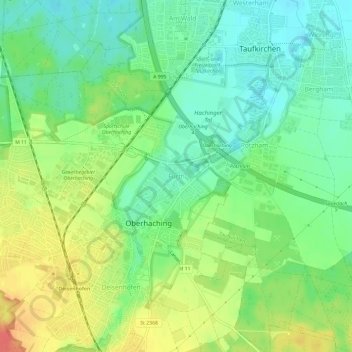 Carte topographique Furth, altitude, relief