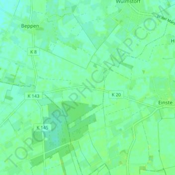 Carte topographique Kuhlenkamp, altitude, relief