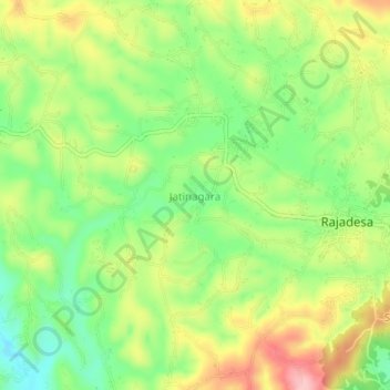 Carte topographique Jatinagara, altitude, relief