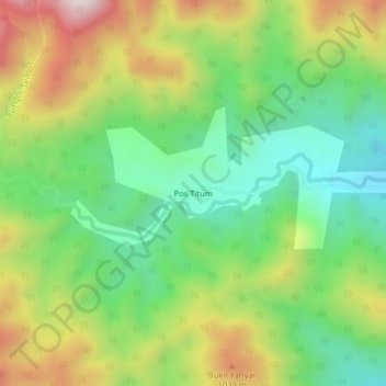 Carte topographique Pos Titum, altitude, relief
