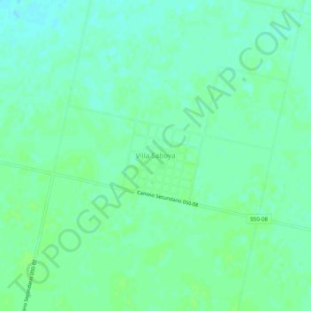 Carte topographique Villa Saboya, altitude, relief