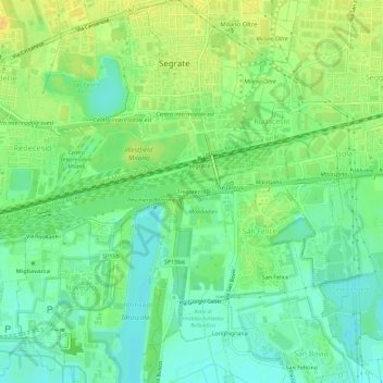 Carte topographique Tregarezzo, altitude, relief