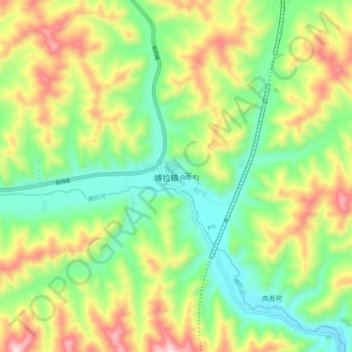 Carte topographique Bola, altitude, relief