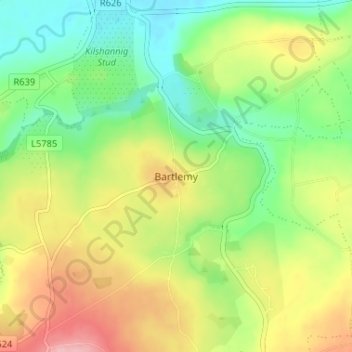Carte topographique Bartlemy, altitude, relief