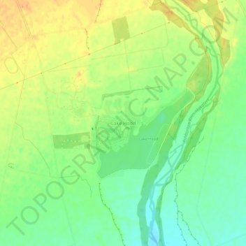 Carte topographique Lake Hood, altitude, relief