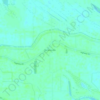 Carte topographique Bordelonville, altitude, relief
