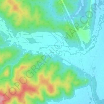 Carte topographique Ручьи, altitude, relief