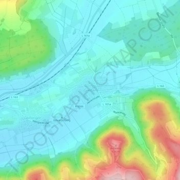Carte topographique Grießen, altitude, relief