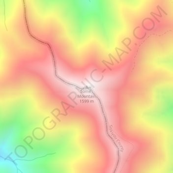 Carte topographique Somes Mountain, altitude, relief