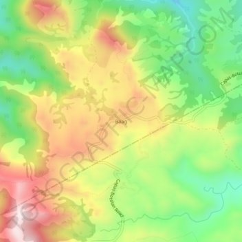 Carte topographique Baag, altitude, relief
