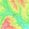 Carte topographique Dallas, TX, altitude, relief