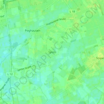 Carte topographique Spols, altitude, relief