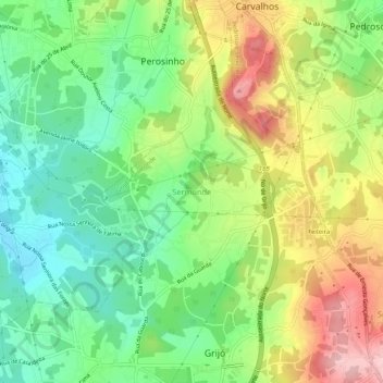 Carte topographique Sermonde, altitude, relief