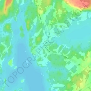 Carte topographique Delta, altitude, relief