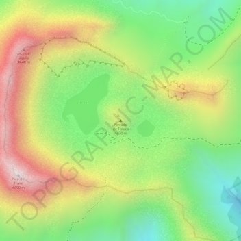 Carte topographique Nevado de Toluca, altitude, relief