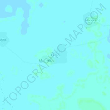 Carte topographique Keran, altitude, relief