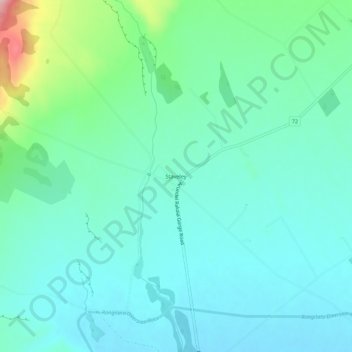 Carte topographique Staveley, altitude, relief